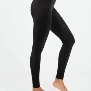Spanx Black Velvet Leggings 1X